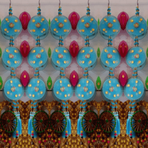 Indian Handmade Multicolored Hanging Door Hangings. Diwali Decoration, Indian Wedding Decor, Mehndi decor, Haldi Decor, Party Backdrop, Bollywood theme party, Holi party. Easy to Hang indoor as well as outdoors.