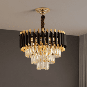 Black Mamba Round Chandelier, in three step