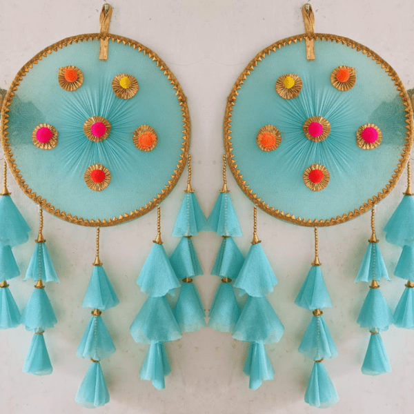 Indian Handmade Multicolored Hanging Door Hangings. Diwali Decoration, Indian Wedding Decor, Mehndi decor, Haldi Decor, Party Backdrop, Bollywood theme party, Holi party. Easy to Hang indoor as well as outdoors.