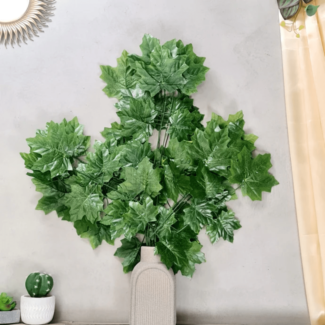 Artificial maple leaves are designed to look and feel like real maple leaves, and can be used to add a natural touch to your home or garden.