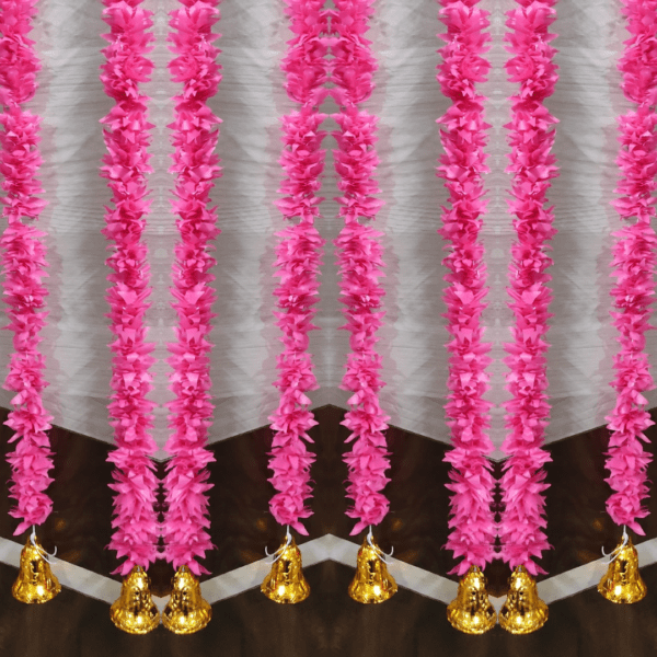 Get Your Home Ready For The Festive Season With This Hangings Torans. In Indian And Various Other Cultures The Front Door Of The House Holds A Great Significance. It Is Believed That All The Luck Prosperity And Good Energies Enter Through Your Front Door. Therefore Front Door Is Often Decorated With These Torahs And Latkans To Welcome The Good Energies. Artificial Flower Garland For Diwali ,navratra ,Pongal , Festival Decoration Size- 3.5 feet each string Artificial Flowers Bandharwar ,Toran,Door Hanging For Diwali ,,festival, home decoration item Display These Beauties On Your Front Door, Office, Puja Rooms To Welcome Goddess Lakshmi. During Weddings And Baby Showers As-Well These Decorations Are Made To Welcome Guests And The New Members To The Family. Suitable For: New Home, Pooja, Diwali, Navratre, Durga Pooja, Weddings Decor