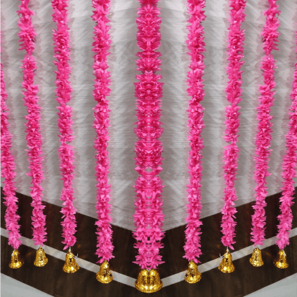 Get Your Home Ready For The Festive Season With This Hangings Torans. In Indian And Various Other Cultures The Front Door Of The House Holds A Great Significance. It Is Believed That All The Luck Prosperity And Good Energies Enter Through Your Front Door. Therefore Front Door Is Often Decorated With These Torahs And Latkans To Welcome The Good Energies. Artificial Flower Garland For Diwali ,navratra ,Pongal , Festival Decoration Size- 3.5 feet each string Artificial Flowers Bandharwar ,Toran,Door Hanging For Diwali ,,festival, home decoration item Display These Beauties On Your Front Door, Office, Puja Rooms To Welcome Goddess Lakshmi. During Weddings And Baby Showers As-Well These Decorations Are Made To Welcome Guests And The New Members To The Family. Suitable For: New Home, Pooja, Diwali, Navratre, Durga Pooja, Weddings Decor