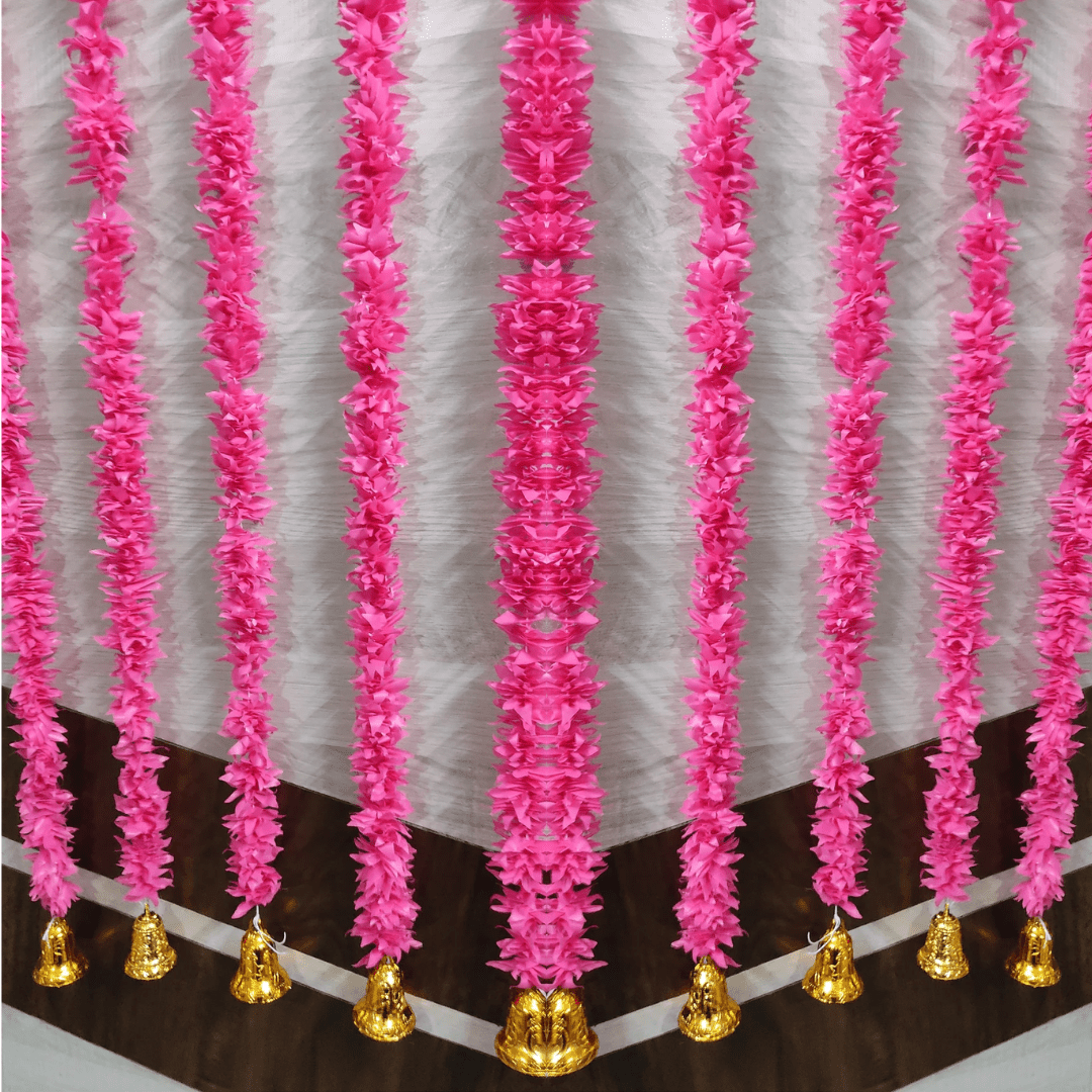 Get Your Home Ready For The Festive Season With This Hangings Torans. In Indian And Various Other Cultures The Front Door Of The House Holds A Great Significance. It Is Believed That All The Luck Prosperity And Good Energies Enter Through Your Front Door. Therefore Front Door Is Often Decorated With These Torahs And Latkans To Welcome The Good Energies. Artificial Flower Garland For Diwali ,navratra ,Pongal , Festival Decoration Size- 3.5 feet each string Artificial Flowers Bandharwar ,Toran,Door Hanging For Diwali ,,festival, home decoration item Display These Beauties On Your Front Door, Office, Puja Rooms To Welcome Goddess Lakshmi. During Weddings And Baby Showers As-Well These Decorations Are Made To Welcome Guests And The New Members To The Family. Suitable For: New Home, Pooja, Diwali, Navratre, Durga Pooja, Weddings Decor