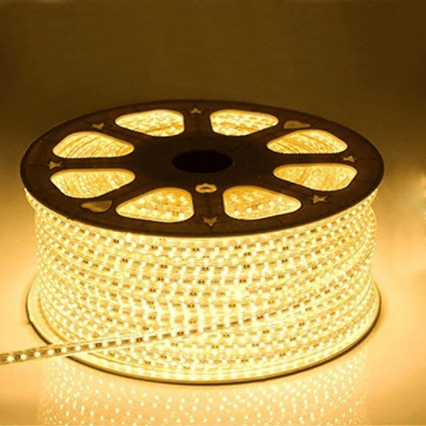 LED Rope Light is a waterproof wonder, designed to enhance your home decor with its warm white glow. Perfect for Diwali decorations, birthdays, or simply creating a cozy ambiance in any room. The flexible design of this LED rope light allows for effortless installation, enabling you to highlight ceilings, create cove lighting, or elevate your home's aesthetic with minimal effort and maximum impact. Emitting a warm white glow, these lights infuse your space with a welcoming and soothing atmosphere. Ideal for festive celebrations or everyday use, they add a touch of elegance to any occasion. Crafted for durability, these lights are not only stylish but also waterproof, ensuring safe use both indoors and outdoors. The robust design guarantees a reliable lighting option for various settings. Embrace cost-effective and eco-friendly lighting with the LED technology of Desi Diya Rope Lights. Enjoy the benefits of energy efficiency without compromising on style or brightness.