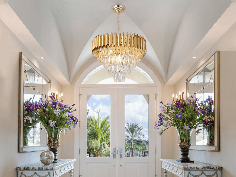 Golden Crystal Chandelier