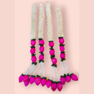 Decorative Latest Hanging With Pink Rose Kali And Rajniganda Set Of 4 Pieces