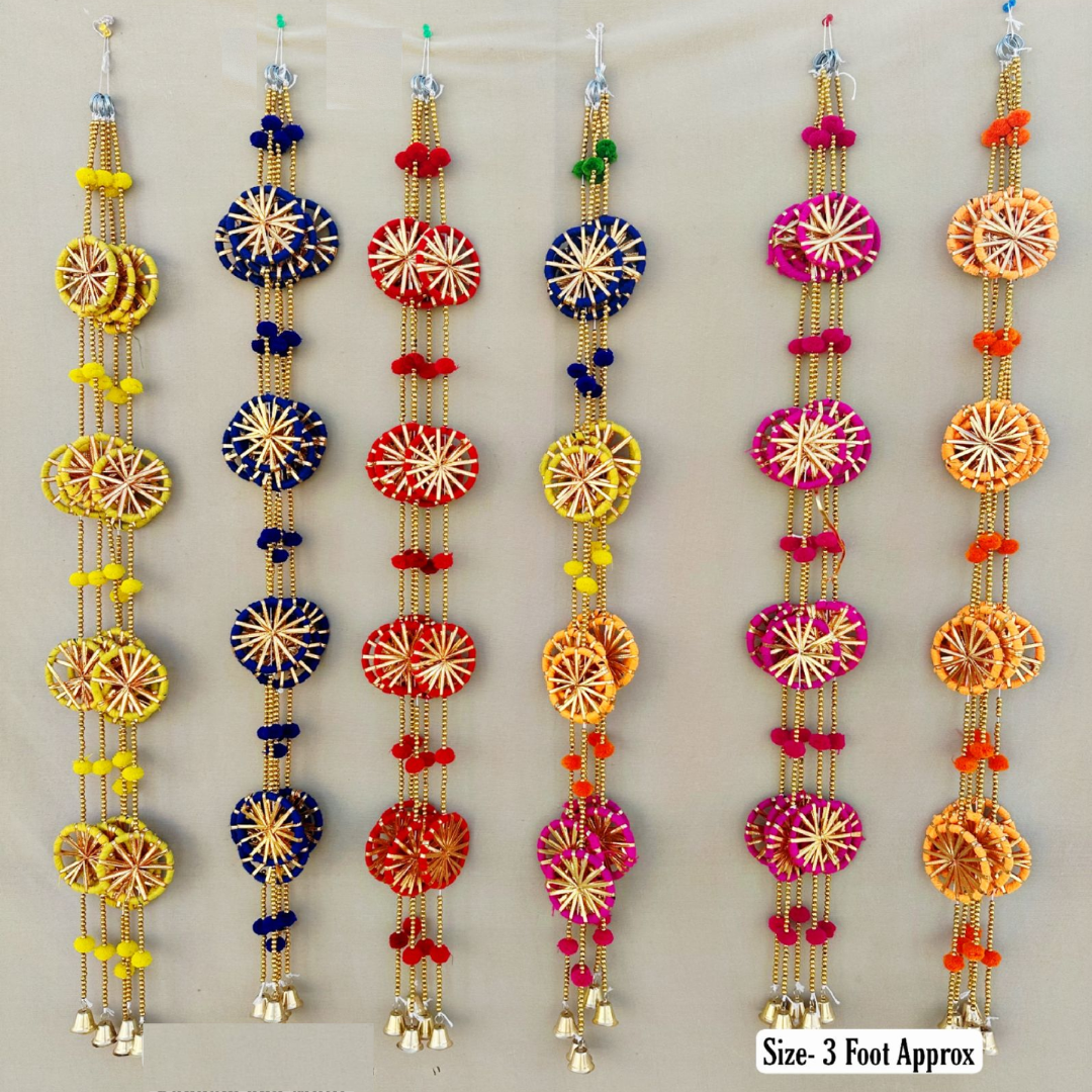 Chakrie Pom Pom Wall Hanging Set Of 6 Pieces Ladi