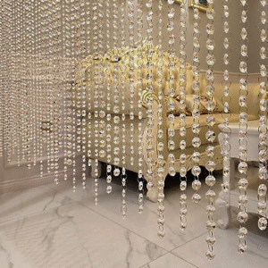 Crystal Hanging Jhaler Ladi Height 4 Feet  Set Of 10 Pieces