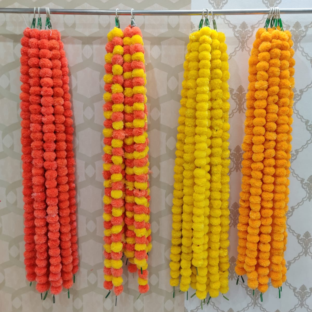 Marigold Ganda Garlands Set Of 10 Ladi