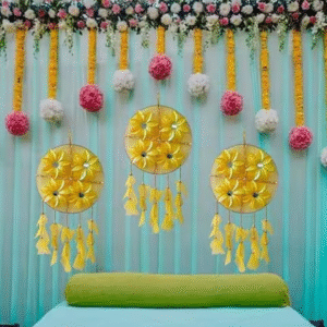 Haldi Decoration Hanging Items showcase meticulous handmade Set Of 4 Pieces