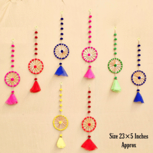 Single Chakrie Pom Pom Hanging Set Of 8 Pieces