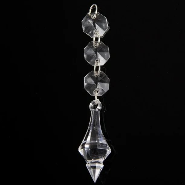 Chandelier Crystal Hanging Ladi Set Of 80 Piece, Height 6 Inch - Image 3