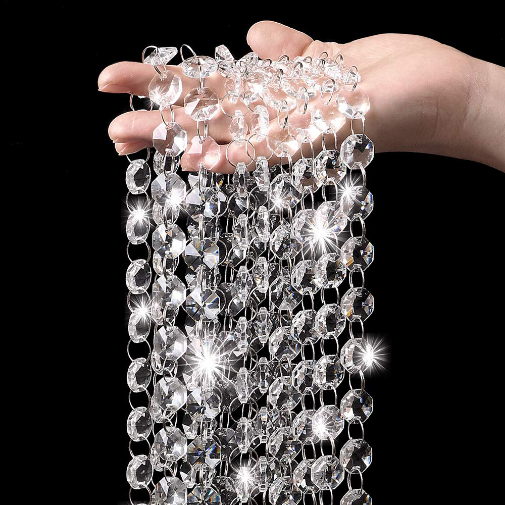 Crystal Hanging Jhaler Ladi Teardrop Set Of 10 Piece Ladi, Height 4 Feet - Image 3