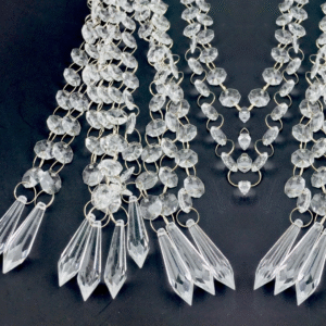 Crystal Hanging Ladi With Pencil Drop Set Of 10 Piece Ladi, Height 4 Feet