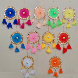 Decorative Gota Net Dream Catcher Hanging Set Of 8 Piece Hangings