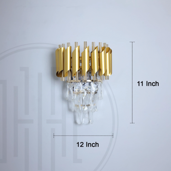 Gold Mumba Wall Light Jhoomar (230x300 ) For Living Room Wall Decor - Image 3