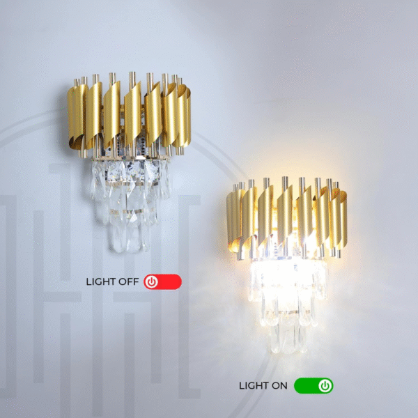 Gold Mumba Wall Light Jhoomar (230x300 ) For Living Room Wall Decor - Image 2