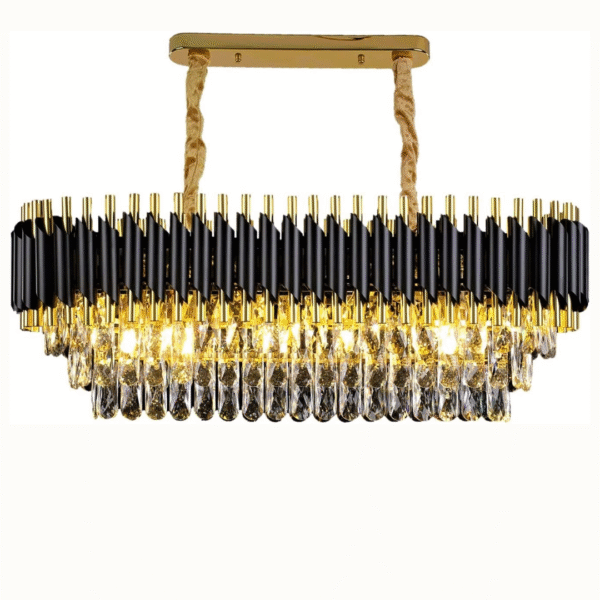 Modern Oval Black Gold Crystal Chandelier for Living Room Home and Office (800x300)