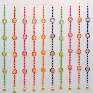 Pom Pom Chakrie Decorative Hanging Ladi Set Of 10 Hangings