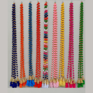 Pom Pom Decorative Hanging Ladi With Tassel Set Of 10 Piece Hangings