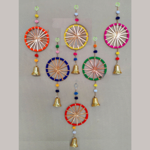 Wall Decorative Single Chakrie Hanging With Bell Set Of 10 Piece Hangings
