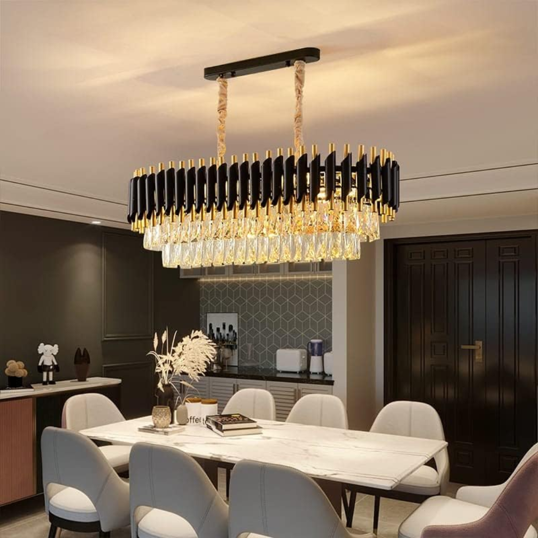 Oval Black Gold Crystal Chandelier Has Earned Its Reputation As A Best-Selling Choice For Living Areas. Its Combination Of Striking Design, Features,