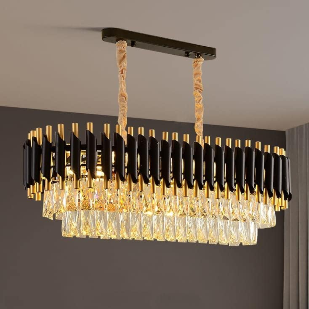 Oval Black Gold Crystal Chandelier Has Earned Its Reputation As A Best-Selling Choice For Living Areas. Its Combination Of Striking Design, Features,