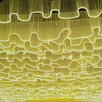 The unique S-shaped wave design Wedding Ceiling adds a touch of elegance and romance to the wedding stage. Creating a dreamy and romantic atmosphere.
