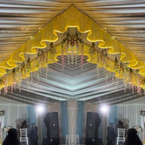 Yellow LED Light Jhaler Parda For Wedding Decoration